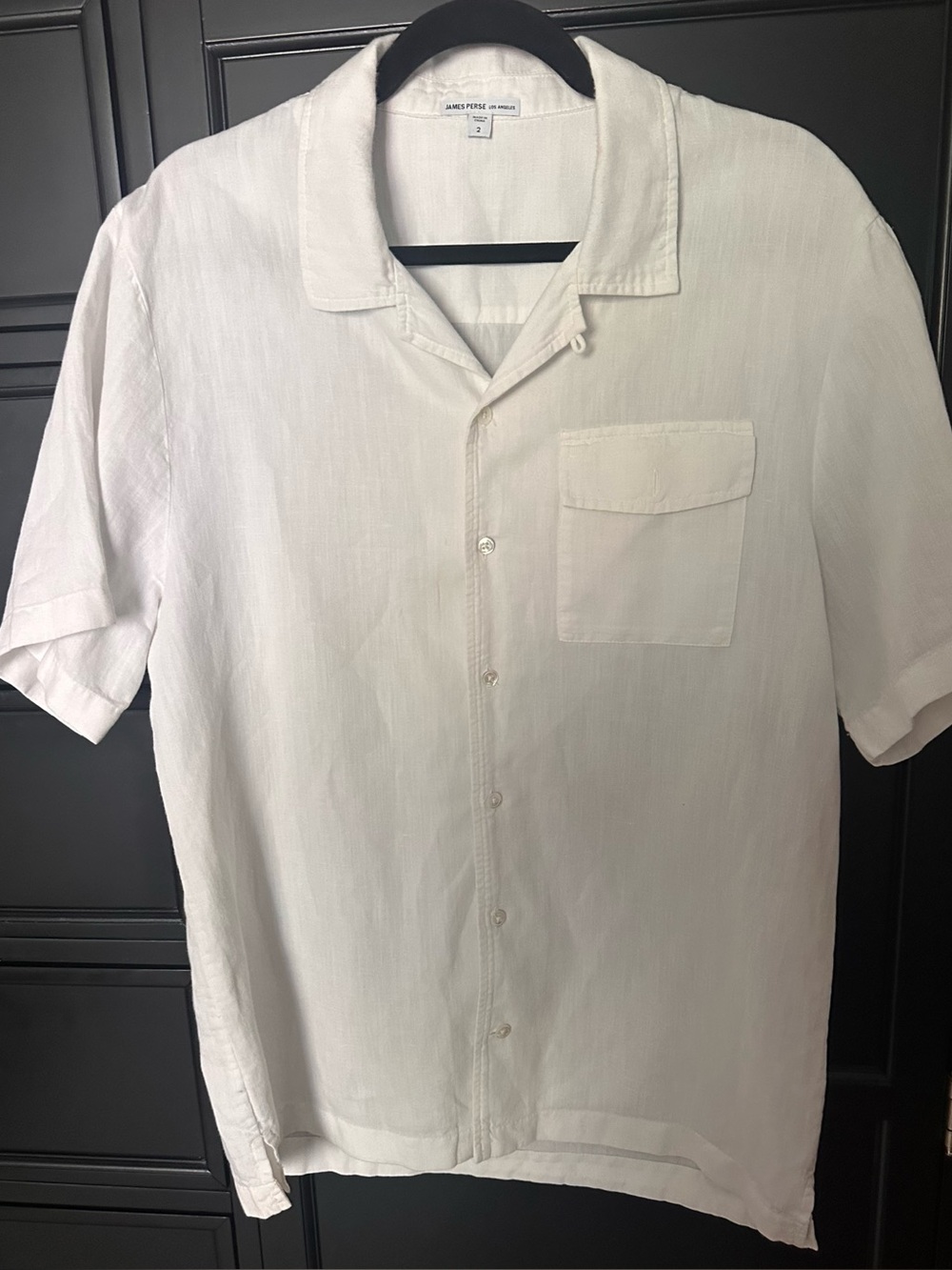 James Perse Linen Short Sleeve Men’s Shirt